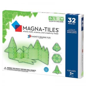 Magna-Tiles GLOW fosforescent set magnetic (32 piese)